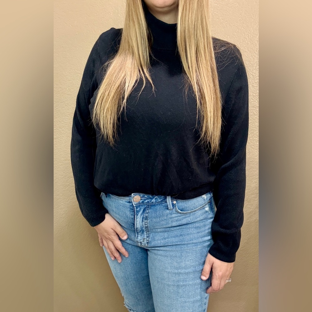 J. Jill Black Turtleneck Sweater